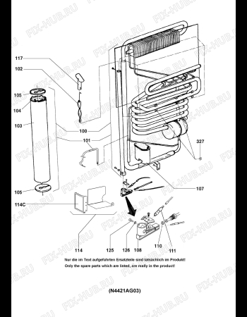 Взрыв-схема холодильника Sibir (N Sr) S105GE - Схема узла Cooling generator